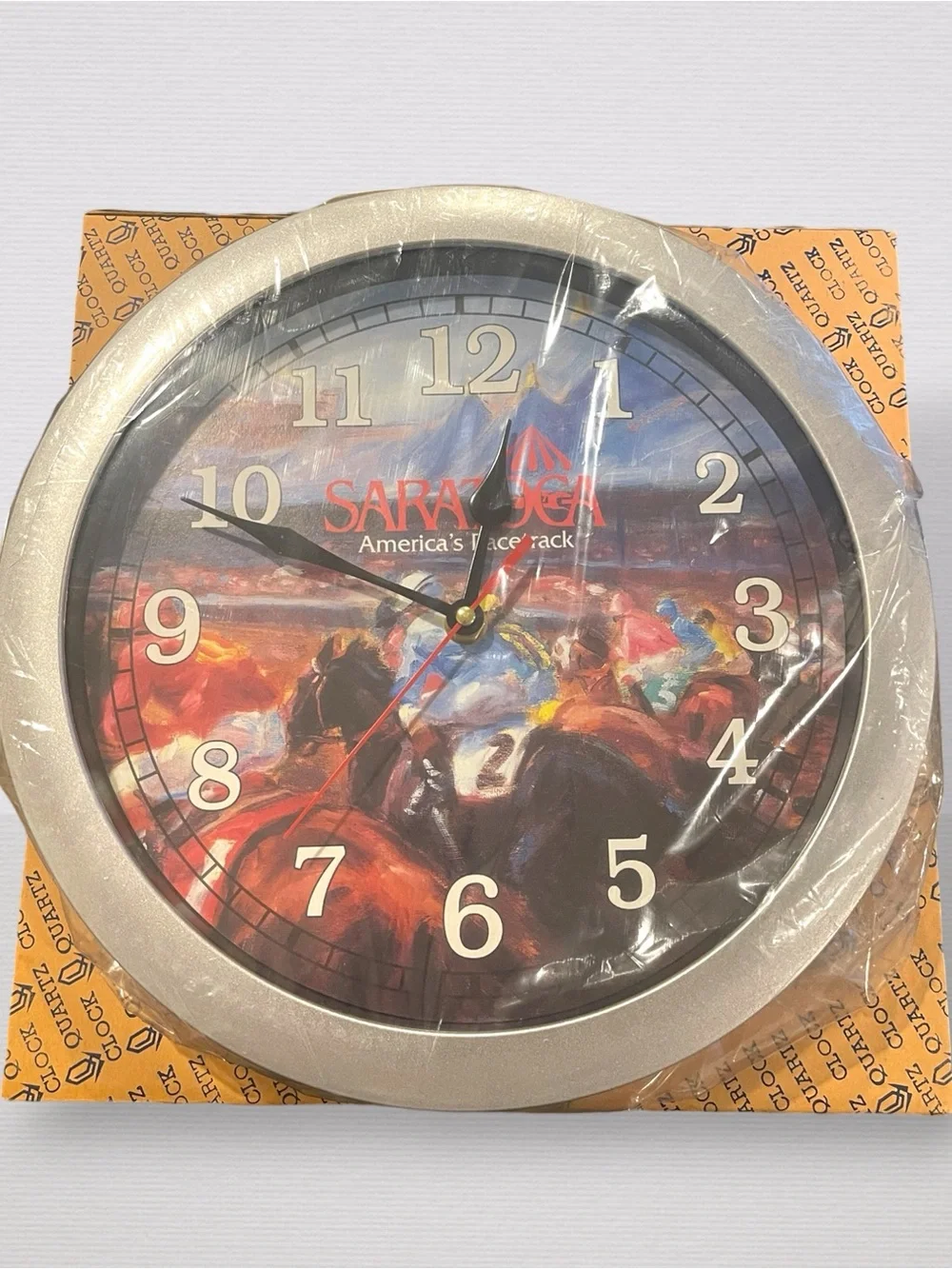 NIB Quartz Saratoga America’s Racetrack 90’s Vintage Wall Clock